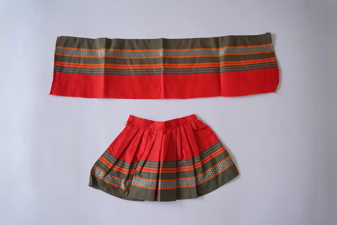Handcrafted Paithani Red Devi Vastra — made by Hirakani Foundation artisans, Nashik