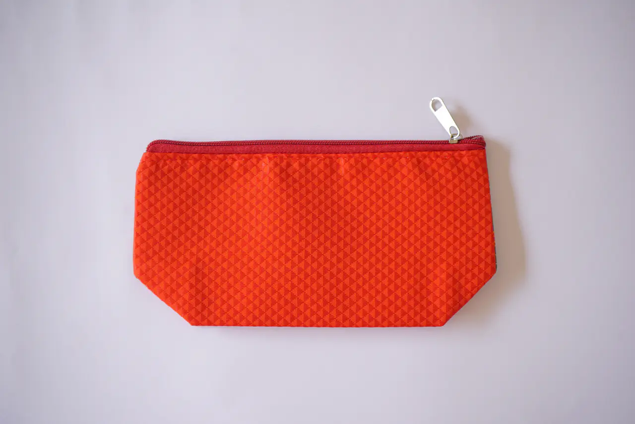 Handcrafted Paithani Orange Pouch thumbnail 2