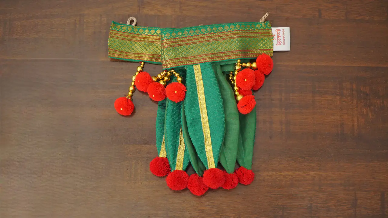 Handcrafted Paithani Mango Leaves Door Toran thumbnail 4
